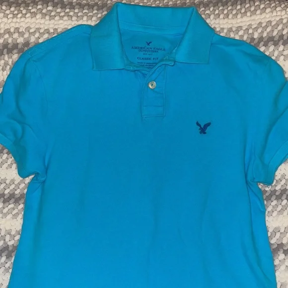 American Eagle Men’s Polo Shirts Size XS. Colors are Turquoise and Red. GUC - Picture 7 of 16